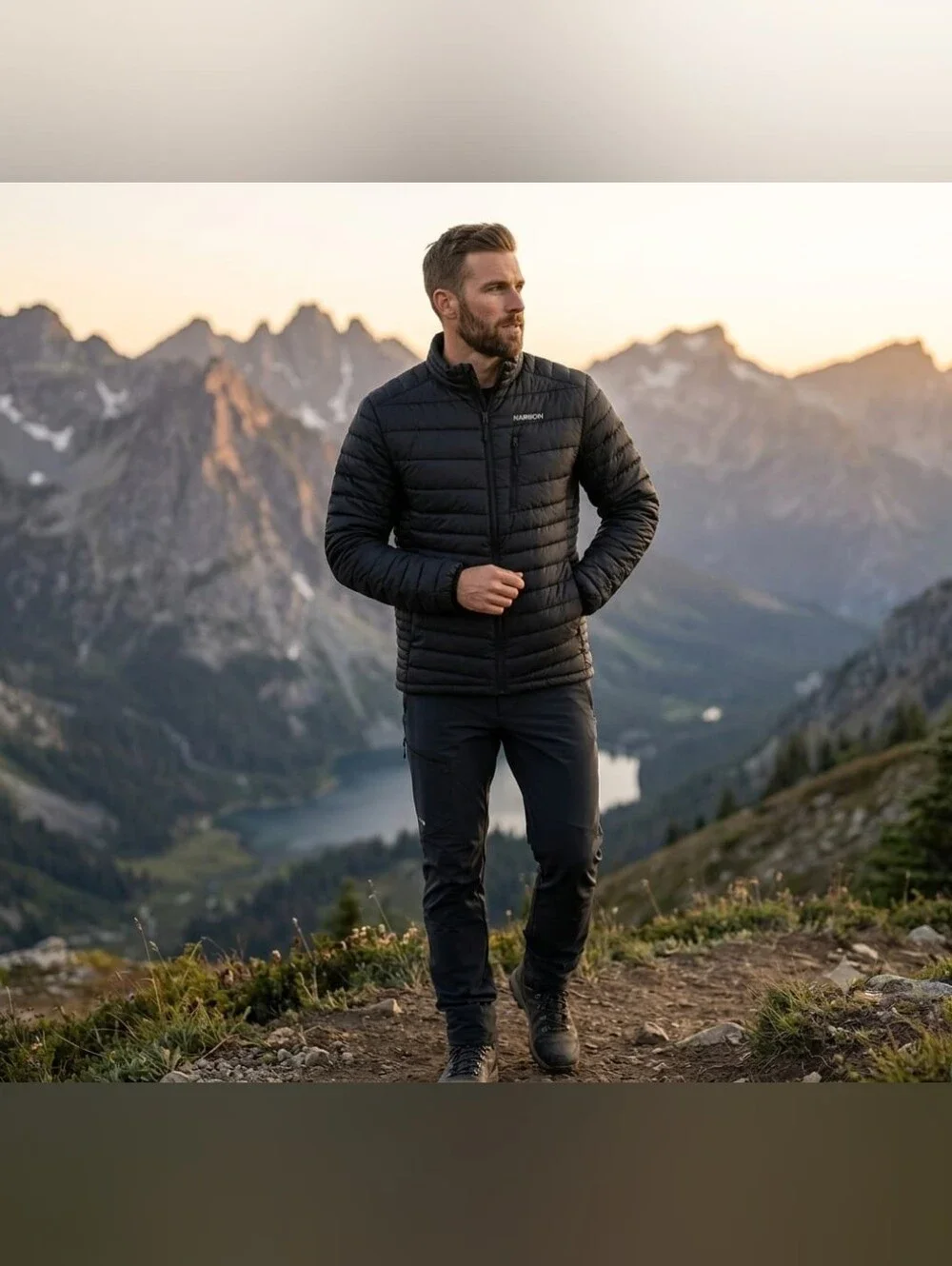 Karbon Puffer Men’s Black Quilted Insulated Jacket